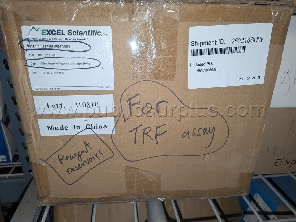 Excel scientific Texan™ Reagent Reservoir LOT Q(case of 1000) - photo 1