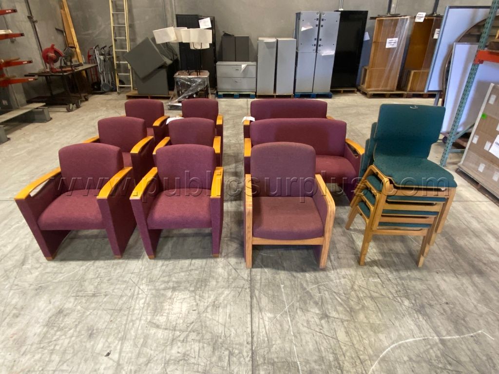 LOT OF 11 CHAIRS & 2 BENCHES  NO SHIP - photo 1