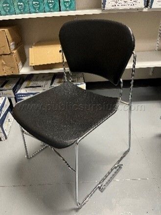 LOT 258 Black Poly Stacking Chairs x53 - photo 1