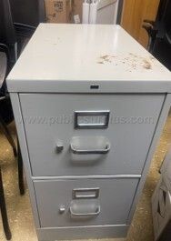 1 Gray Pedestal filing cabinet - photo 1