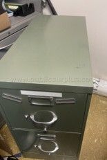 1 Green pedestal filing cabinet #2 - photo 1
