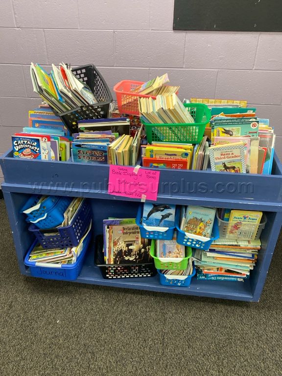 Rolling Book Display w/ Lot of Books - photo 1