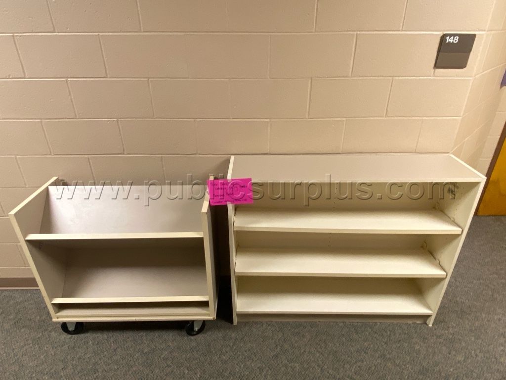 Bookshelf w/ Matching Rolling Cart - photo 1