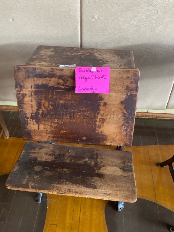 Antique School Desk #2 - photo 1