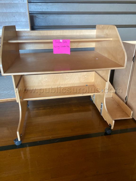 Rolling Wooden Desk - photo 1