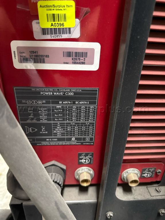 #8 Lincoln Electric C300 Power Wave Welder, 540855, A0396 - photo 1