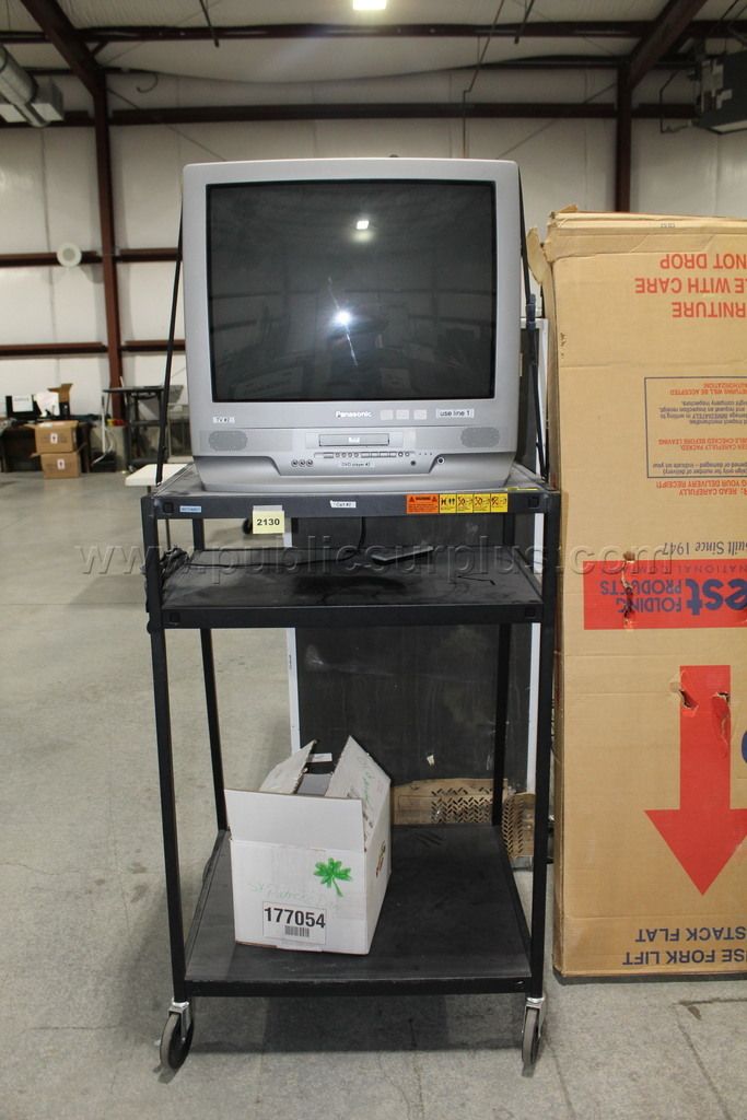 old tv with av cart ~2130~ - photo 1