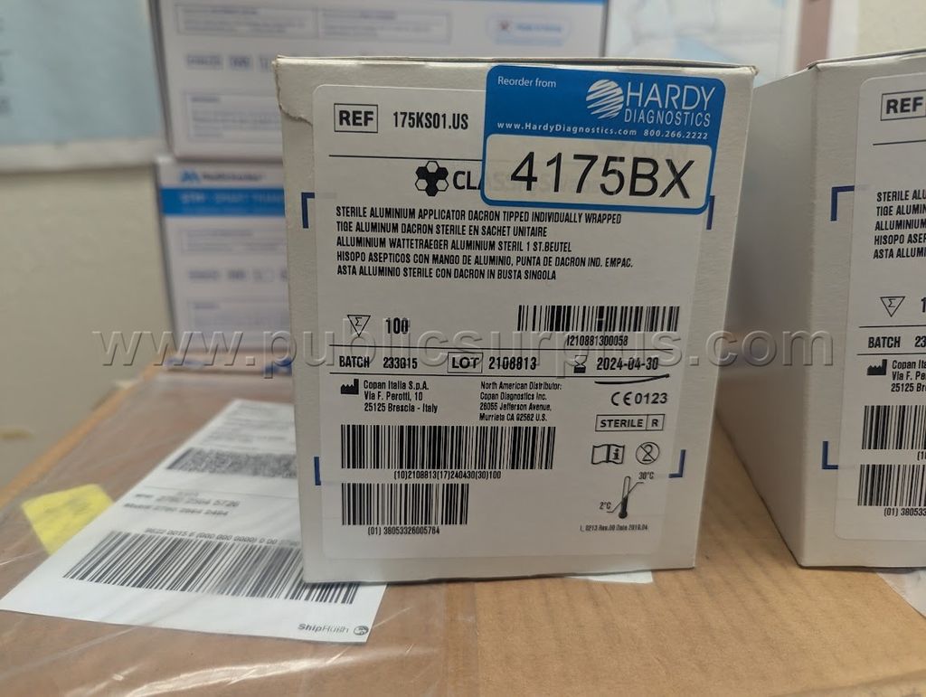 Hardy Sterile Aluminum Applicator Dacron Tipped LOT Q(2 Boxes, 100 per Box) - photo 1