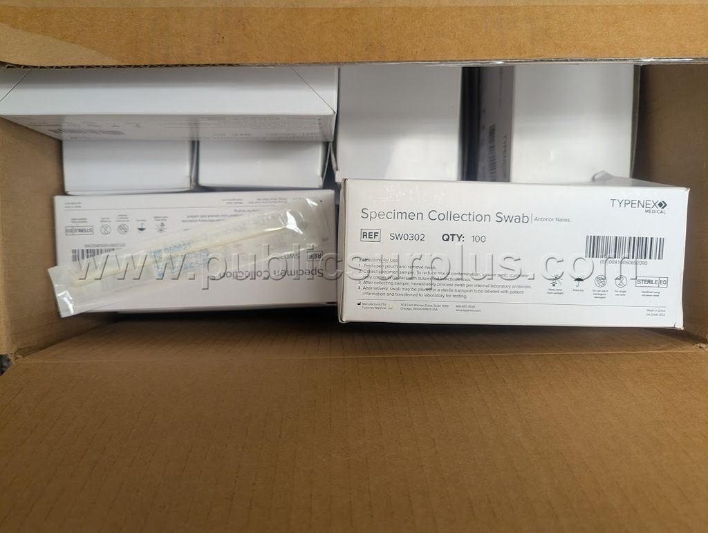 Typenex Specimen Collection Swab SW0302 LOT Q(19 Boxes, 100 per Box) - photo 1
