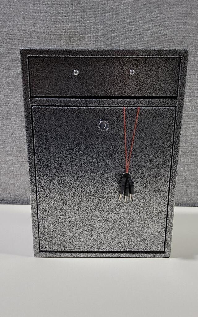 LOT OF 2 LOCKING SECURITY MAIL DROP BOX - photo 1