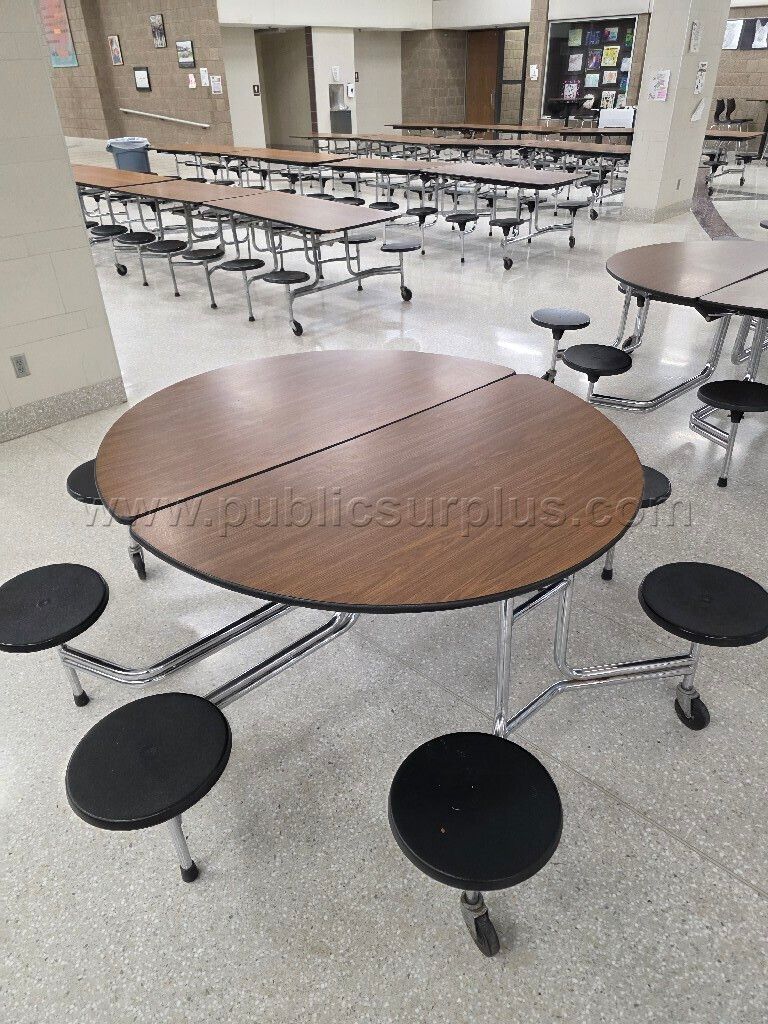 Round Lunchroom Tables 60" x 54" 11 total - photo 1
